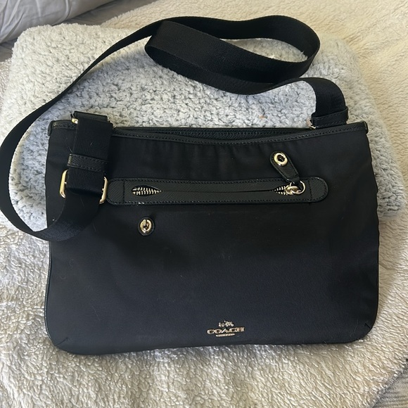 Black nylon coach crossbody - Picture 2 of 6